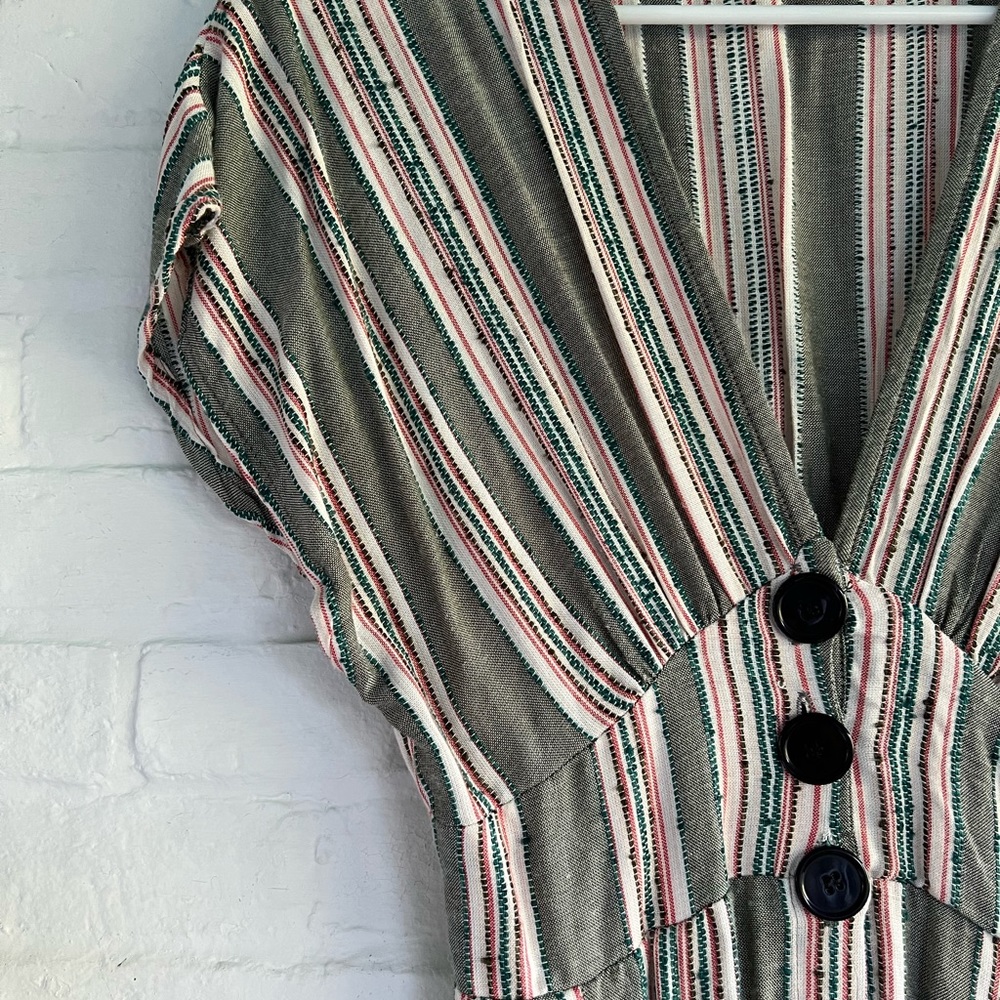 Angie striped midi dress